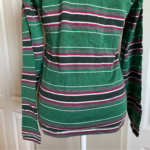 The North Face Striped Polo Shirt Women’s M Classic Retro Long Sleeve Y2K 2000s - Picture 9 of 14